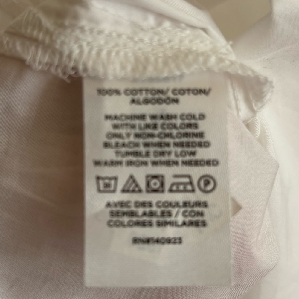 NWT LOFT White Bow Poplin Tunic Blouse - Picture 8 of 8